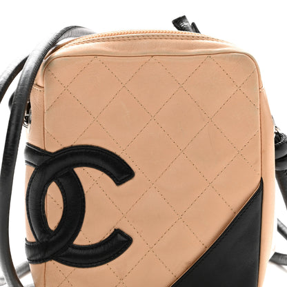 Chanel Calfskin Quilted Small Cambon Messenger Beige Black 8 of 10