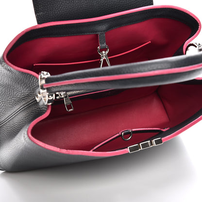 Louis Vuitton Taurillon Capucines MM Cobalt Fuchsia 5 of 9