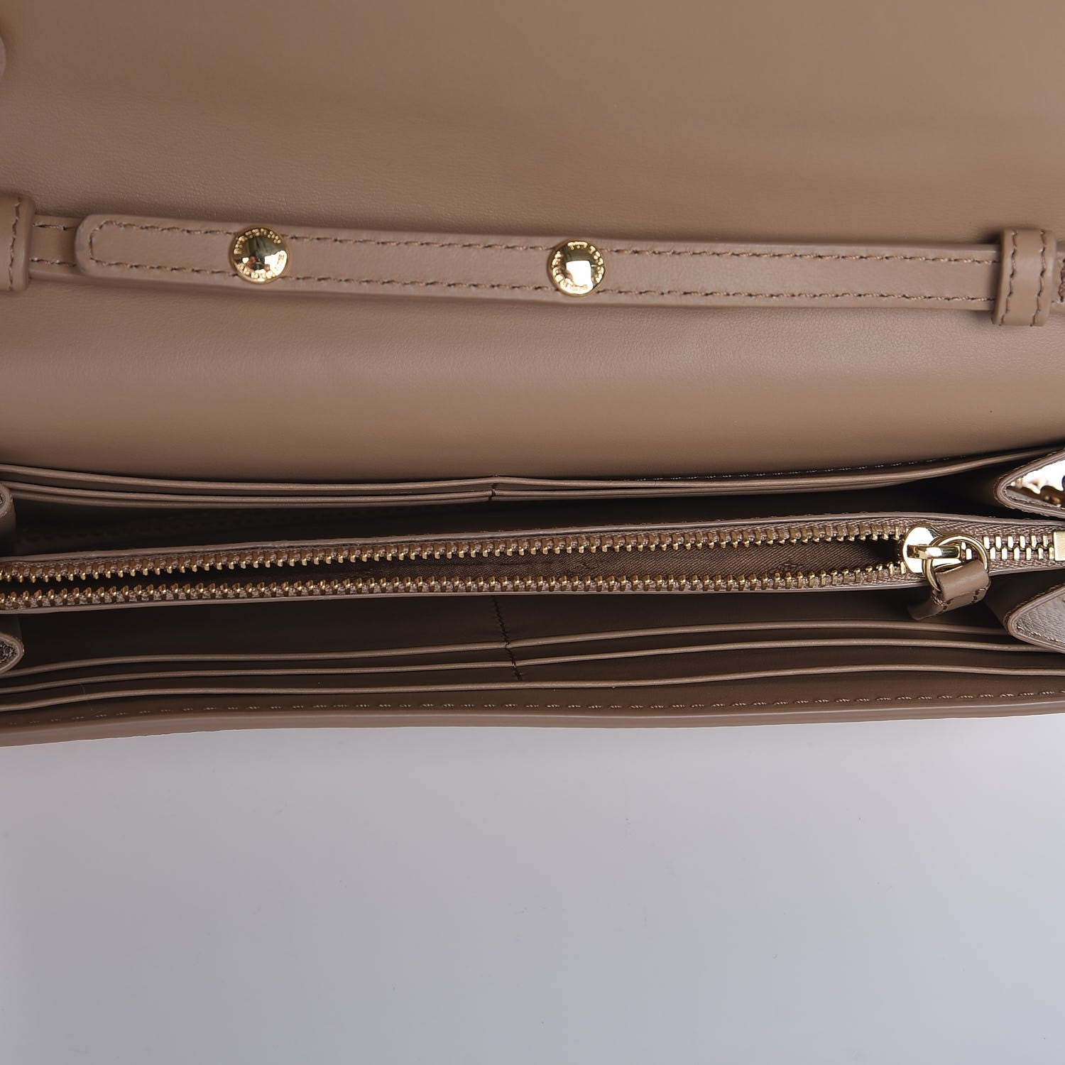 Burberry Haymarket Check Henley Wallet On Chain Mid Camel 5 of 8