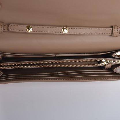 Burberry Haymarket Check Henley Wallet On Chain Mid Camel 5 of 8