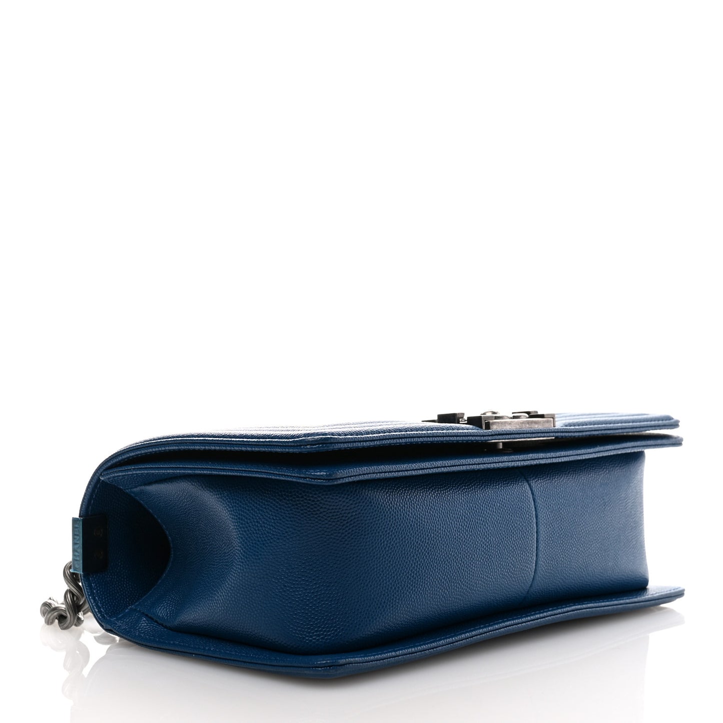 Caviar Quilted Medium Boy Flap Blue
