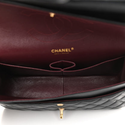 Chanel Lambskin Quilted Jumbo Double Flap Black 7 of 14