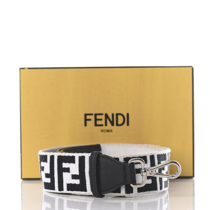 Fendi Fabric Calfskin FF Reloaded Strap You White Black 7 of 7