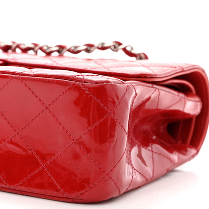 Chanel Patent Calfskin Quilted Medium Double Flap Red 11 of 20