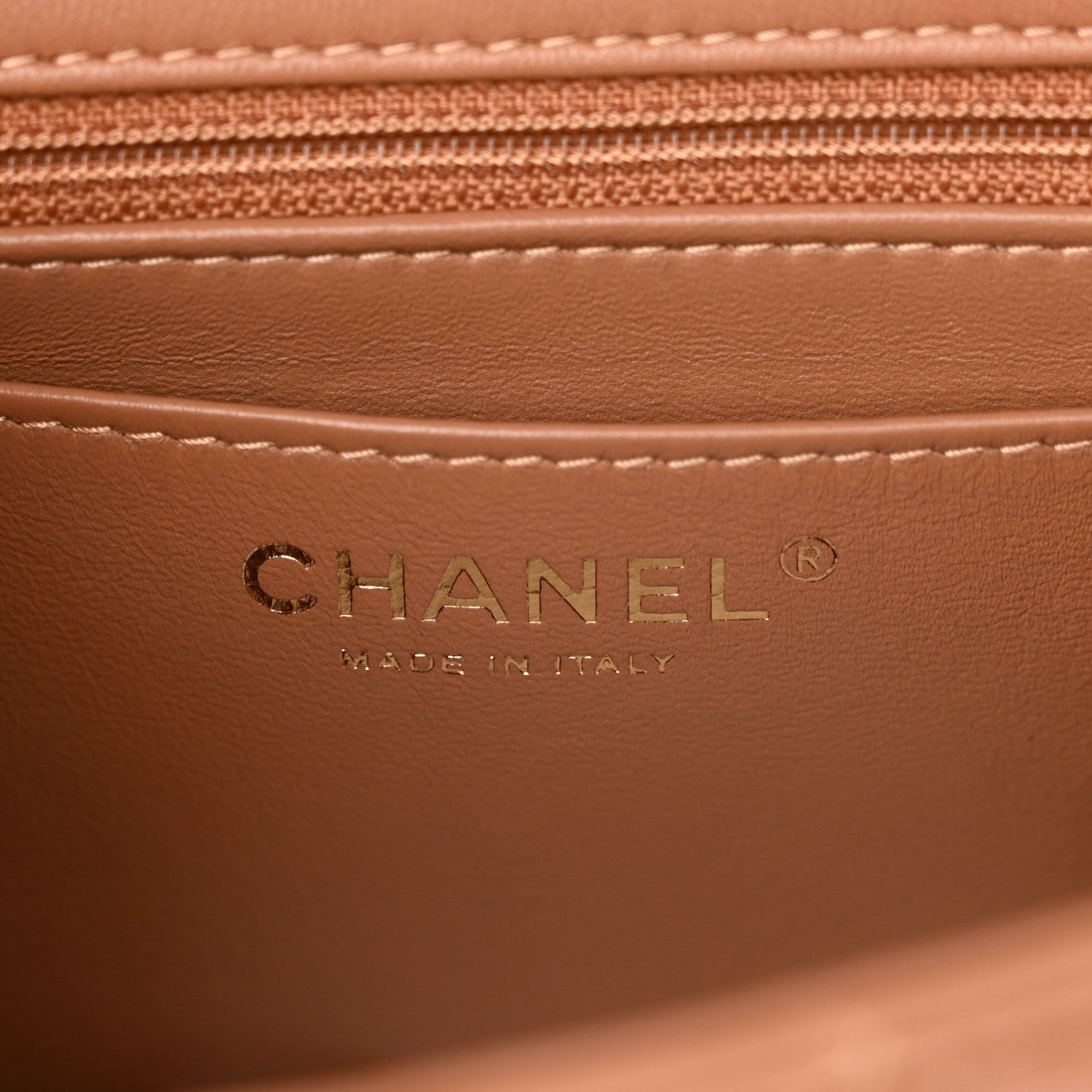 Chanel Lambskin Quilted Mini Rectangular Flap Brown 6 of 10