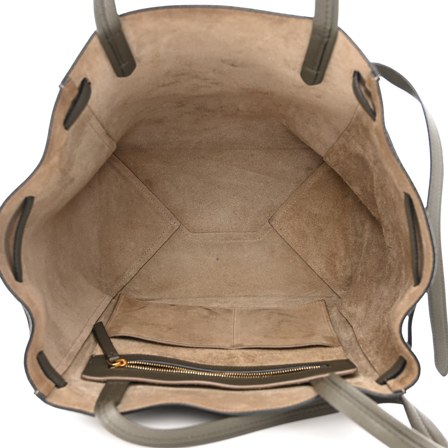 Soft Grained Calfskin Small Belt Cabas Phantom Taupe