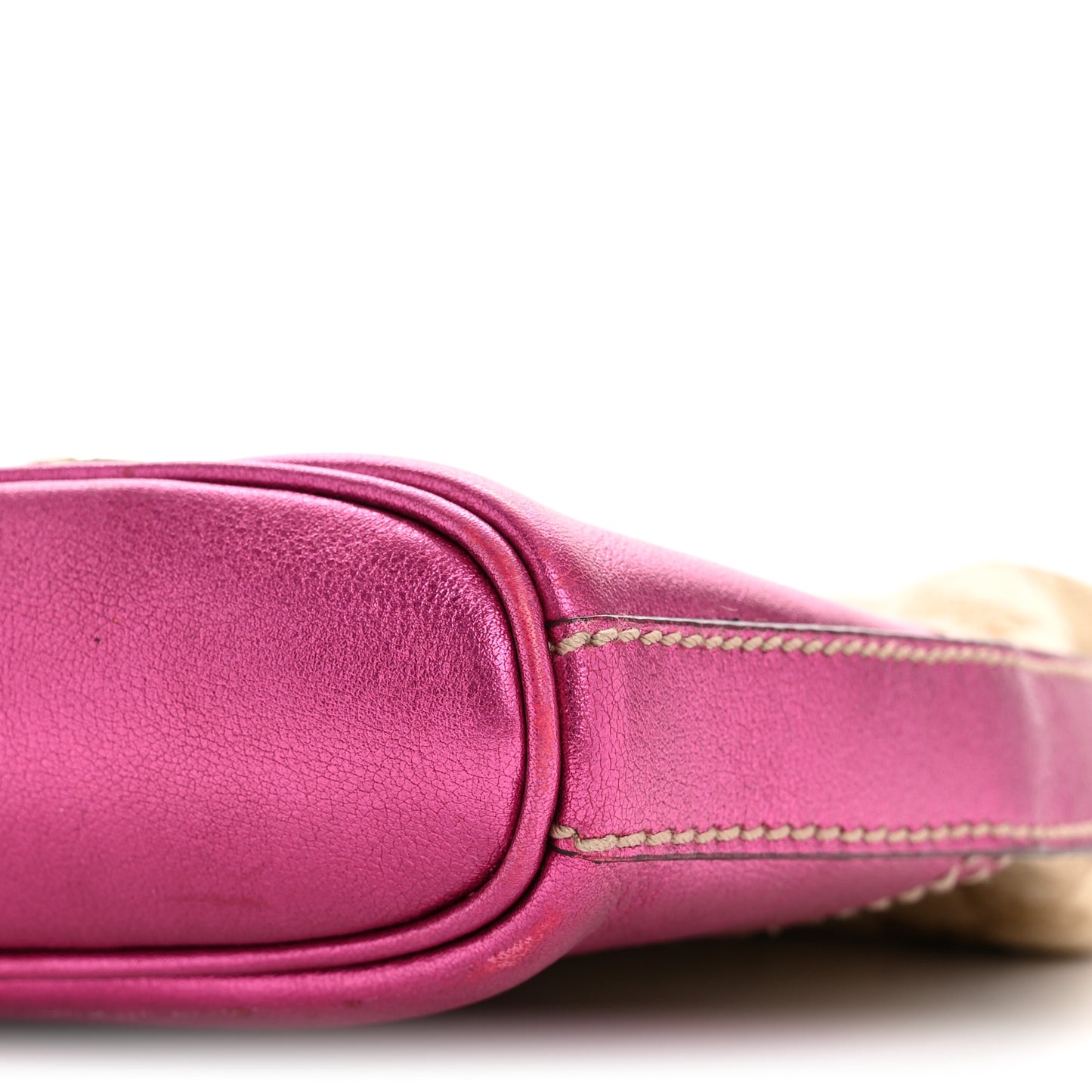 Metallic Calfskin Monogram Small New Britt Hobo Pink