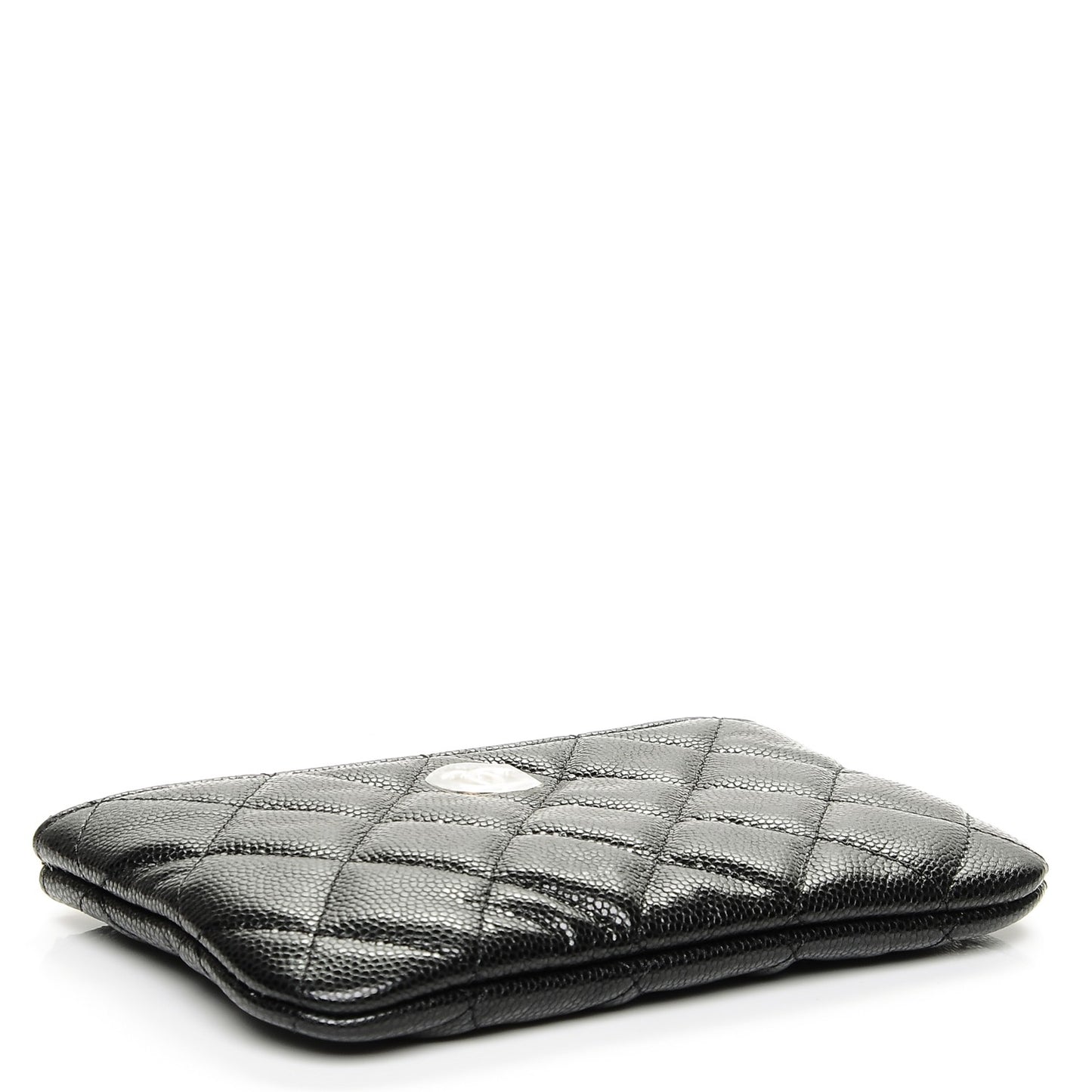 Caviar Quilted Small Cosmetic Case Black