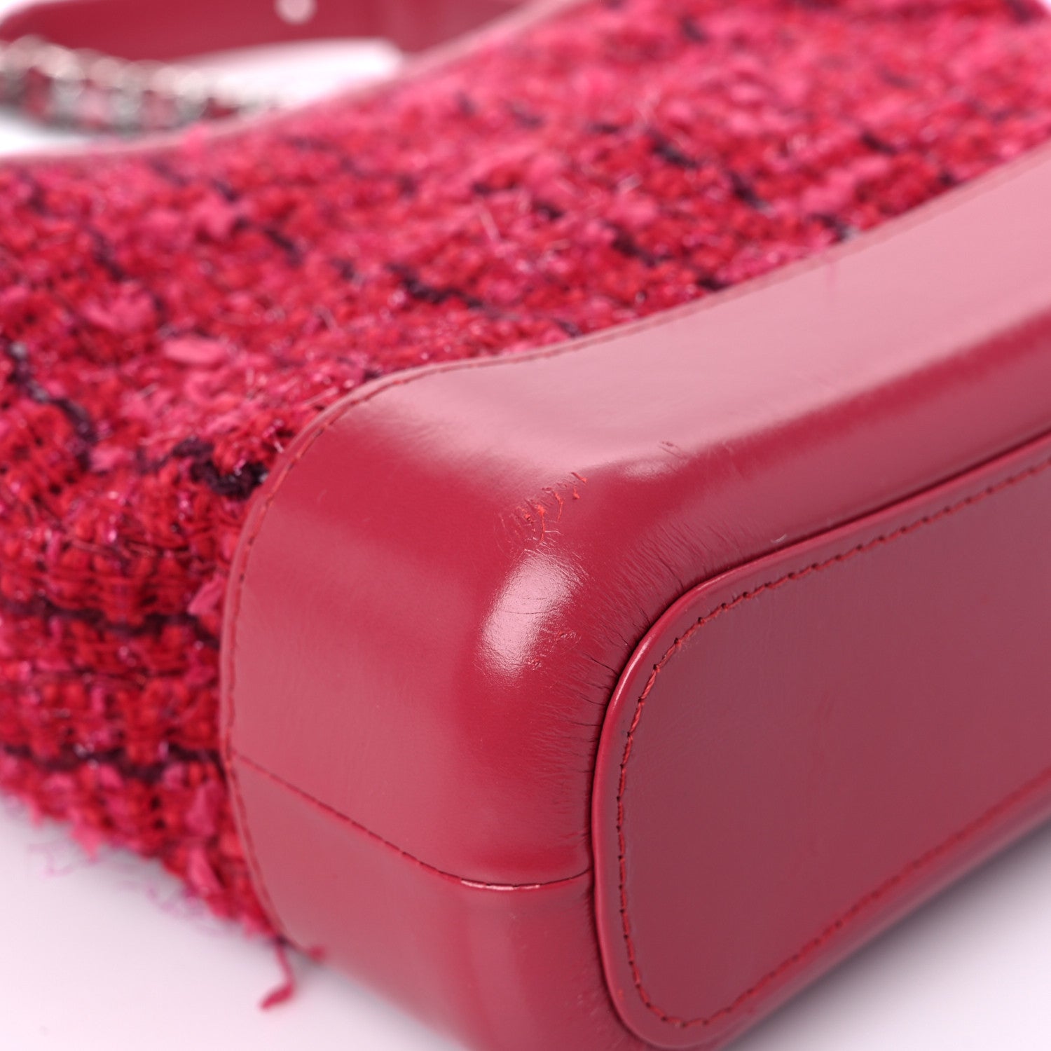 Chanel Tweed Calfskin Small Gabrielle Hobo Pink 7 of 16