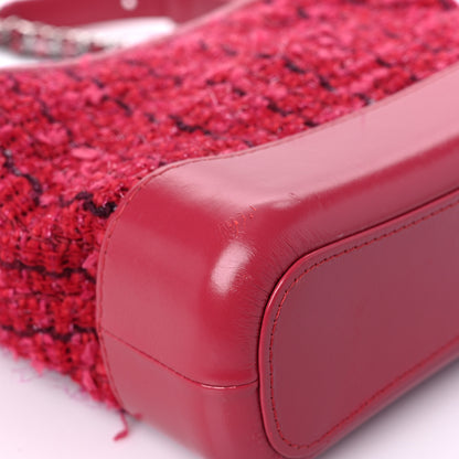 Chanel Tweed Calfskin Small Gabrielle Hobo Pink 7 of 16