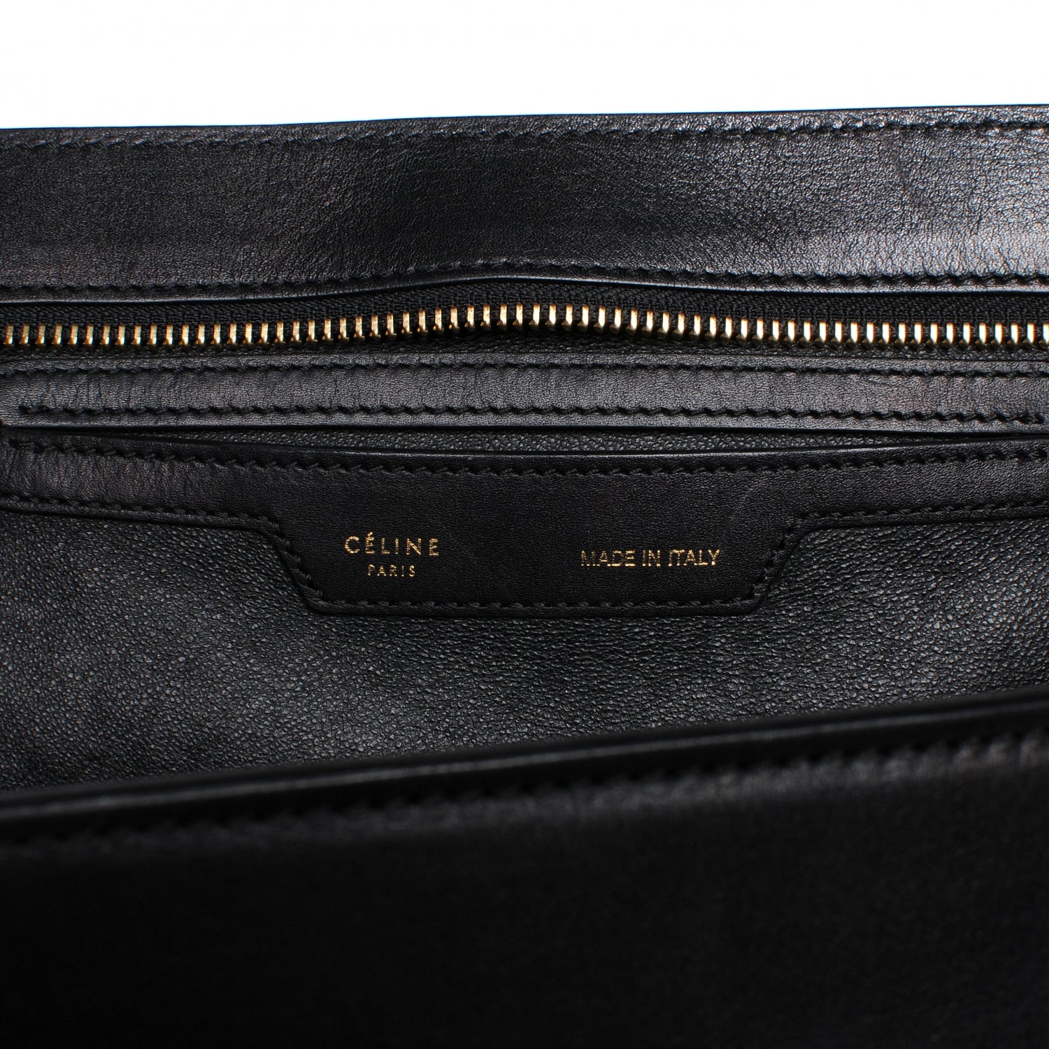 Celine Crocodile Embossed Medium Trapeze Black 4 of 6