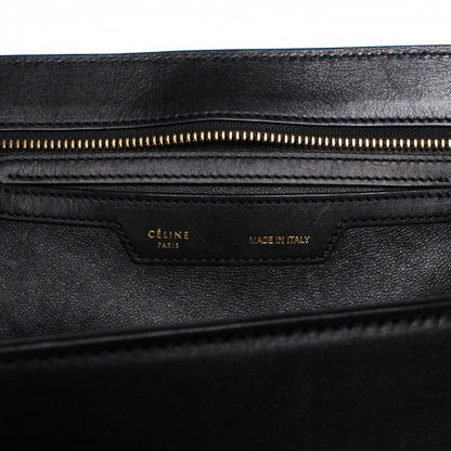 Celine Crocodile Embossed Medium Trapeze Black 4 of 6