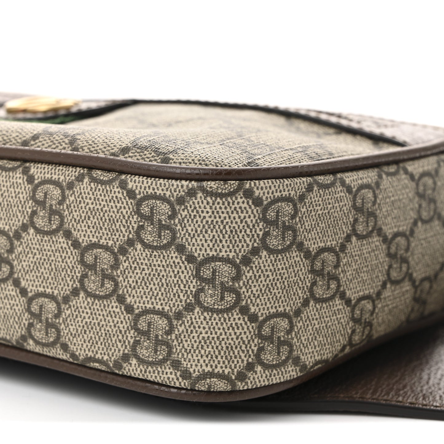 Soft GG Supreme Monogram Medium Ophidia Belt Bag Dark Brown