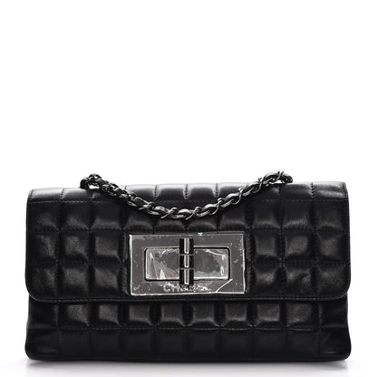 Chanel Lambskin Chocolate Bar Quilted Small Mademoiselle Flap Black 1 of 7