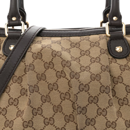 Gucci Monogram Medium Sukey Top Handle Dark Brown 8 of 13