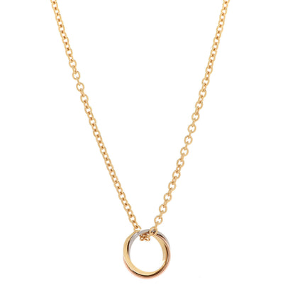 Cartier 18K Pink Yellow White Gold Baby Trinity Pendant Necklace 1 of 9