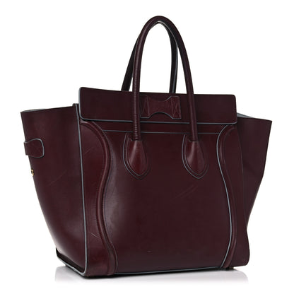 Celine Palmelato Mini Luggage Burgundy Azur Blue 2 of 33