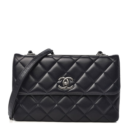 Chanel Lambskin Quilted Medium Trendy CC Flap Navy Blue 1 of 15