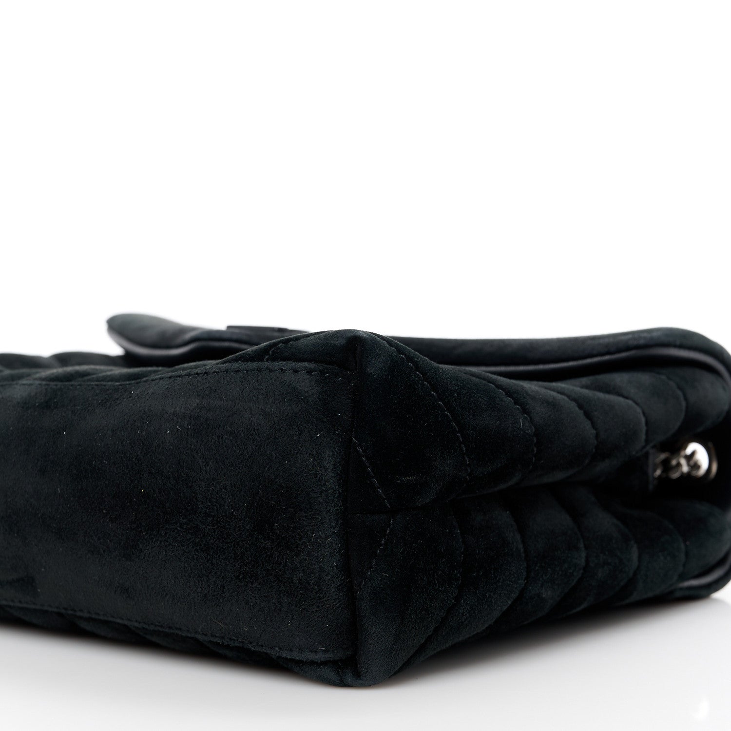 Saint Laurent Suede Calfskin Y Quilted Monogram Small Loulou Chain Satchel Black 11 of 11