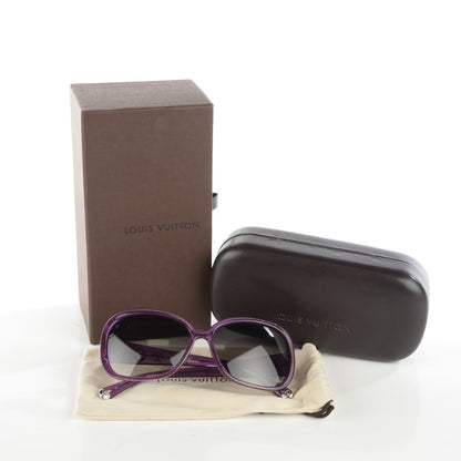 Louis Vuitton Obsession GM Z0642W Sunglasses Violet Glitter 6 of 6