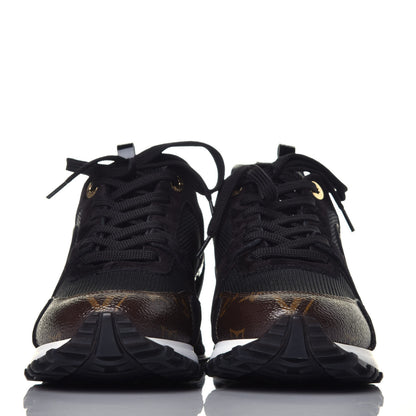 Louis Vuitton Suede Monogram Run Away Sneakers 38 Black 2 of 10