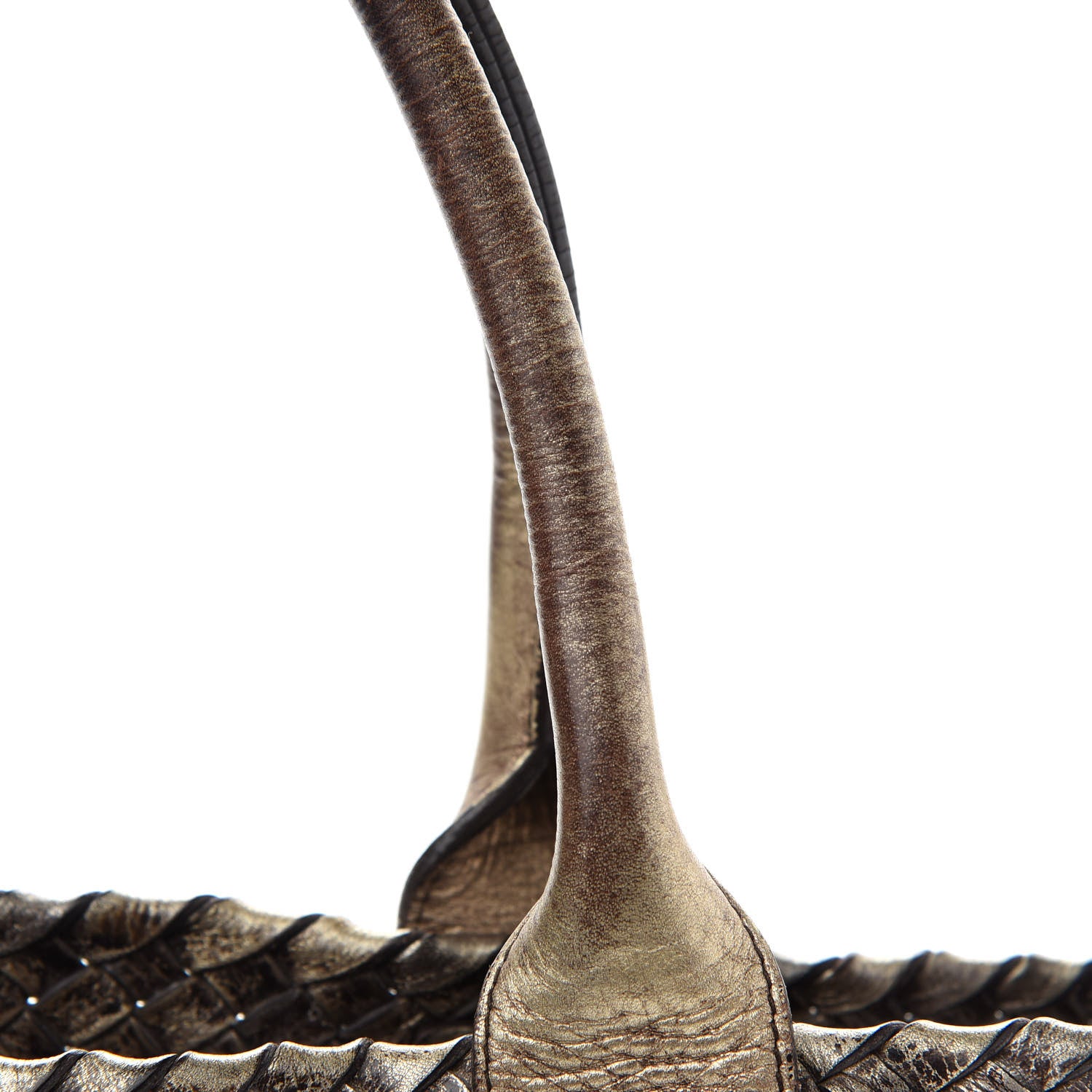 Bottega Veneta Intrecciato Mini Cabat Platino Ossidato 9 of 12