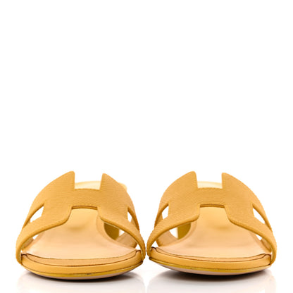 Hermes Epsom Oasis Sandals 37.5 Jaune Sable 2 of 16