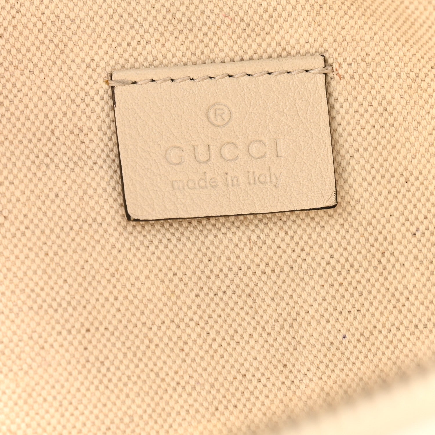 Gucci Grained Calfskin Logo Belt Bag White 6 of 11