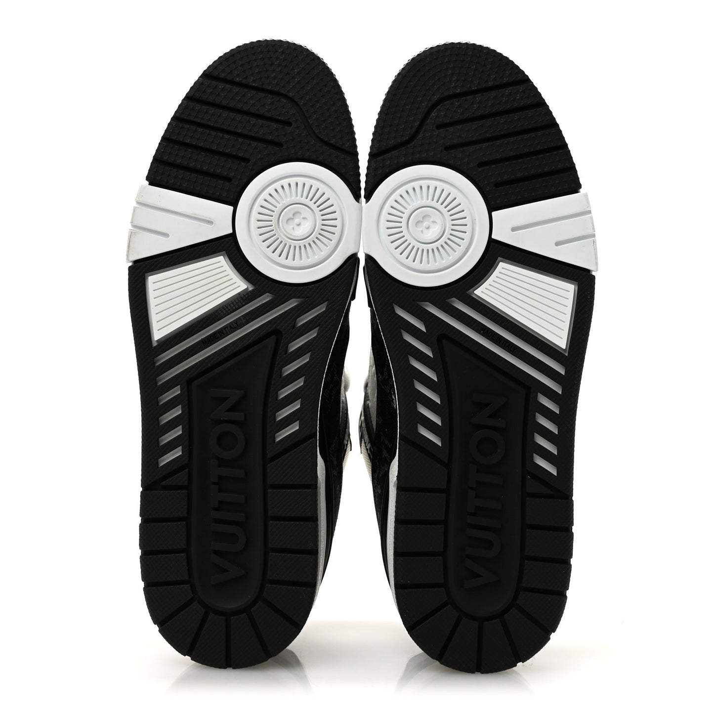 Calfskin Embossed Monogram Denim Womens LV Trainer Sneakers 41 Black 41 Black