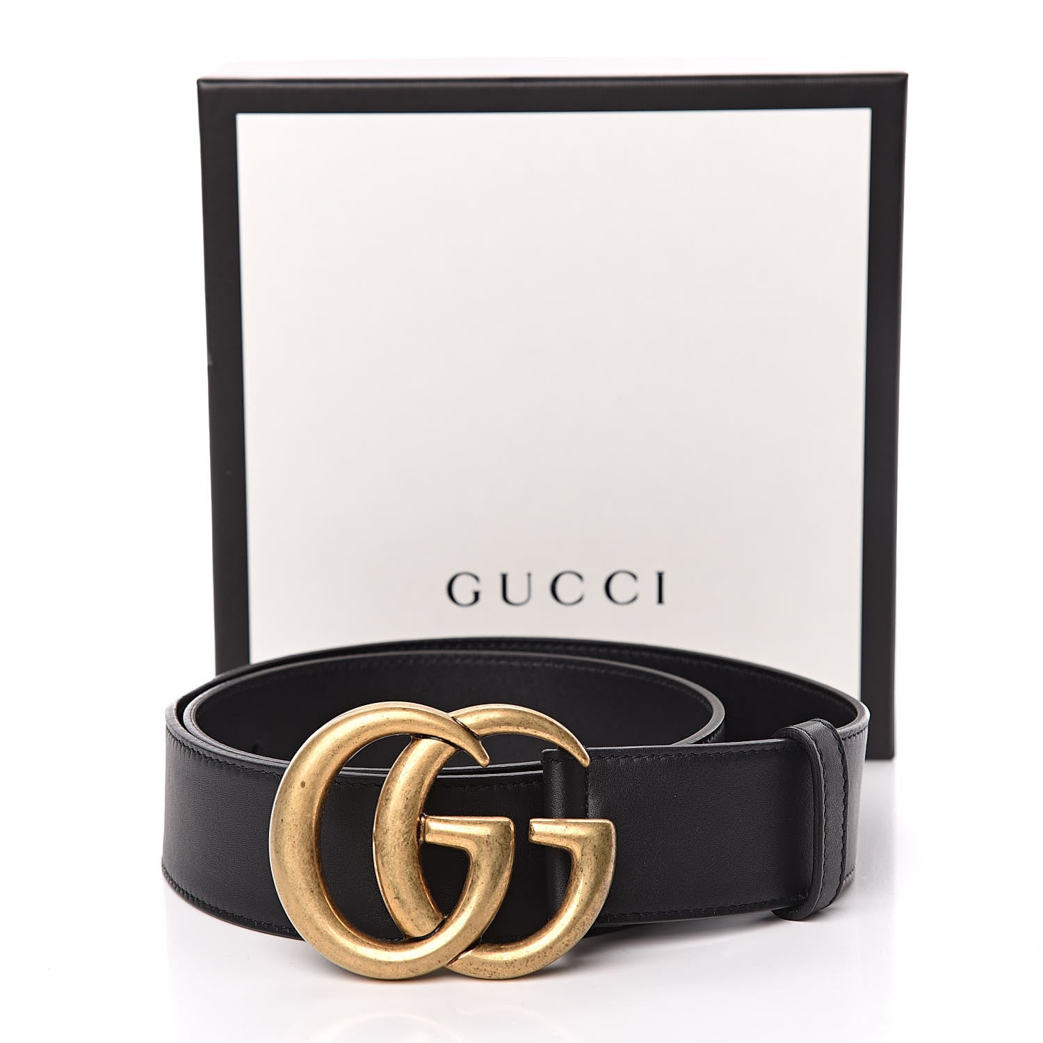Gucci Calfskin Double G 40mm Belt 80 32 Black 7 of 7