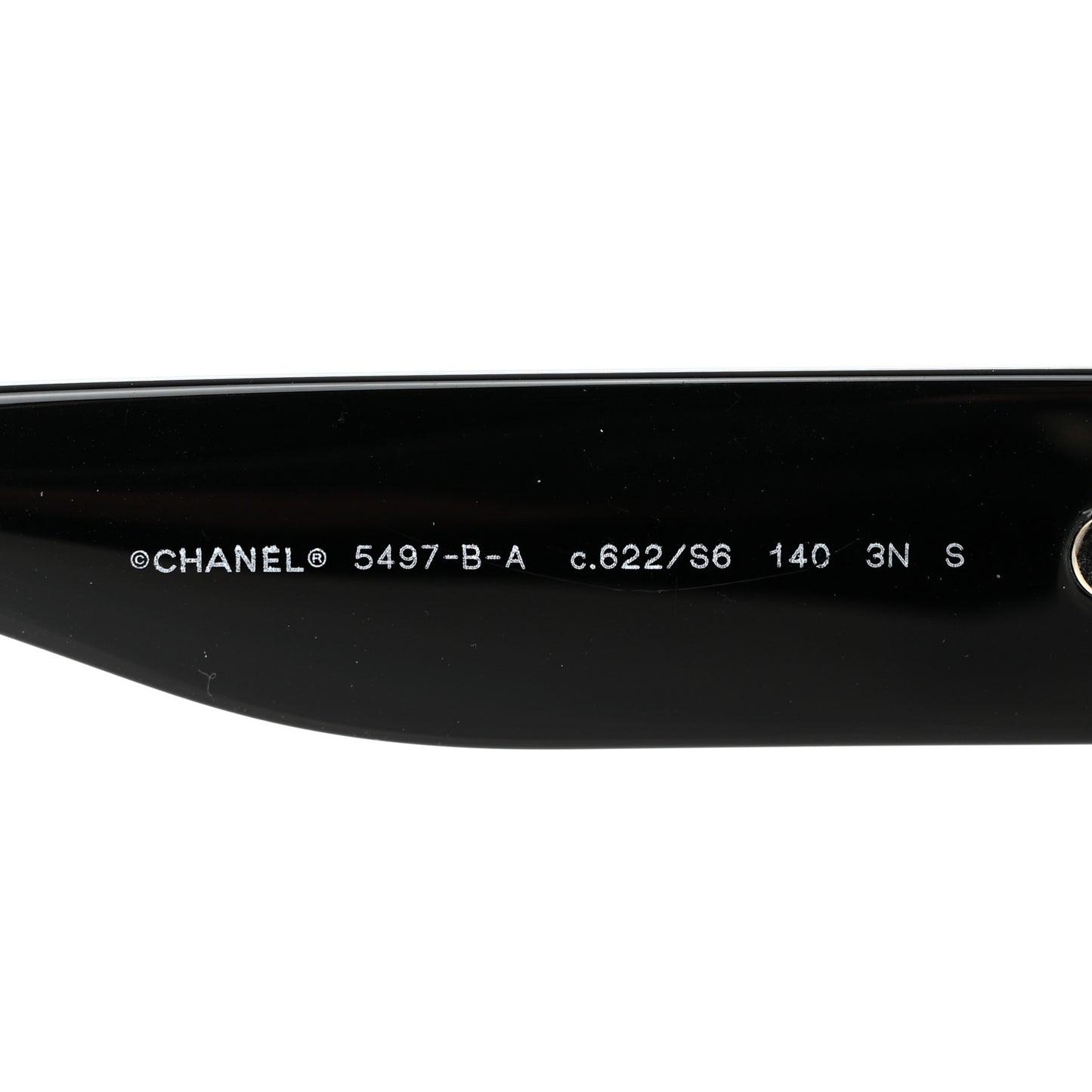 Acetate Crystal CC Shield Sunglasses 5497-B-A Black