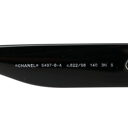 Chanel Acetate Crystal CC Shield Sunglasses 5497-B-A Black 5 of 11