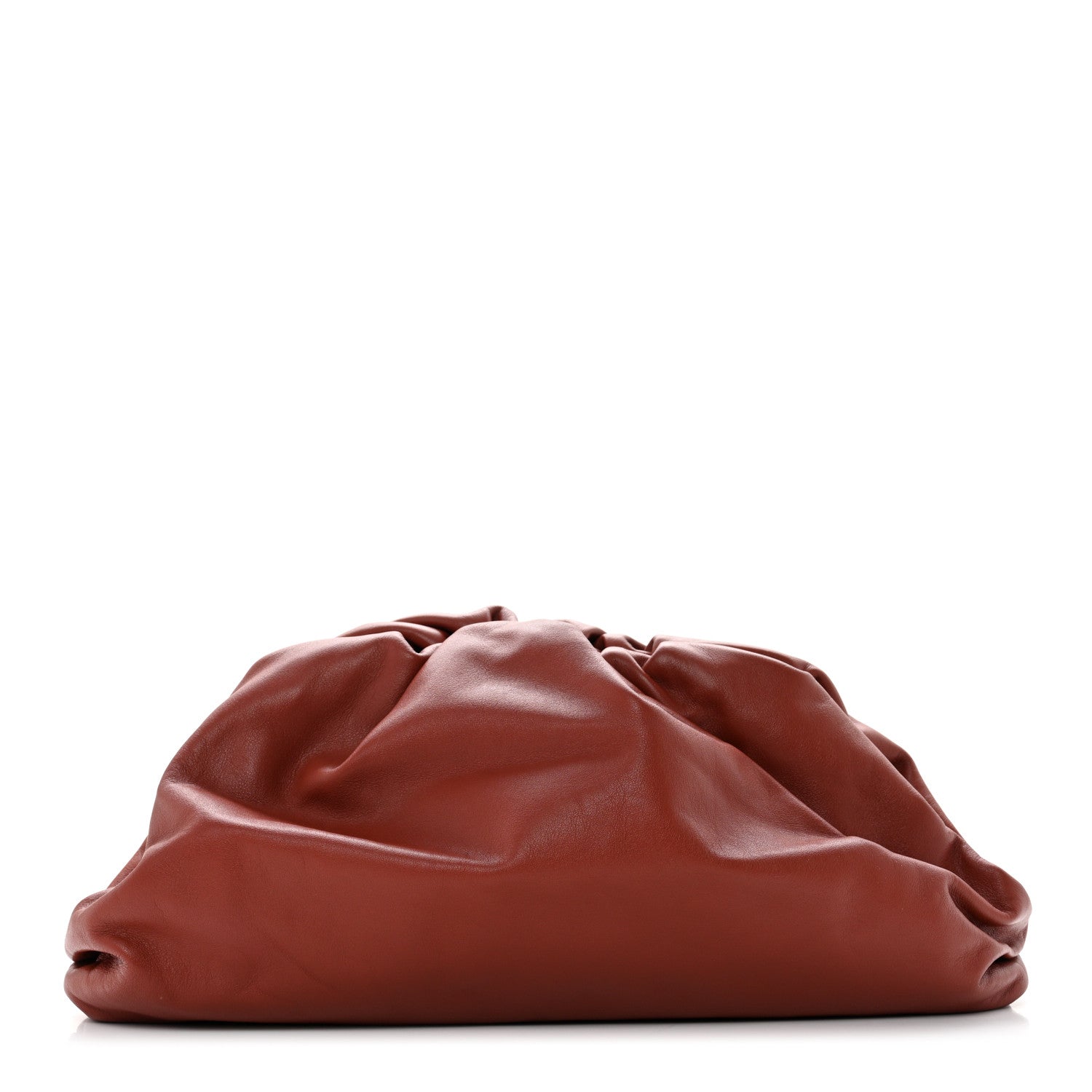 Bottega Veneta Smooth Butter Calf The Pouch Oversized Clutch Rust 1 of 7