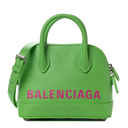 Balenciaga Grained Calfskin XXS Ville Top Handle Bag Light Green Fuchsia 1 of 9