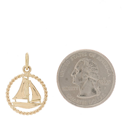Tiffany 18K Yellow Gold Sailboat Twist Charm 2 of 3