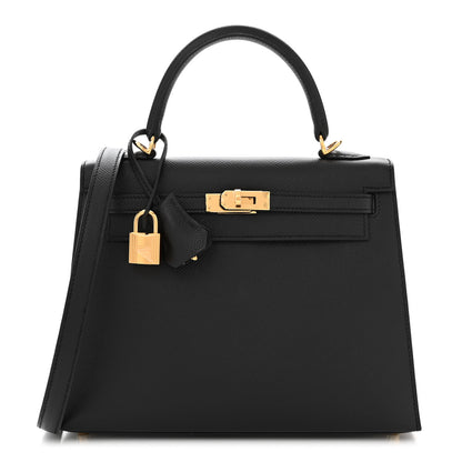 Hermes Epsom Kelly Sellier 25 Black 1 of 11