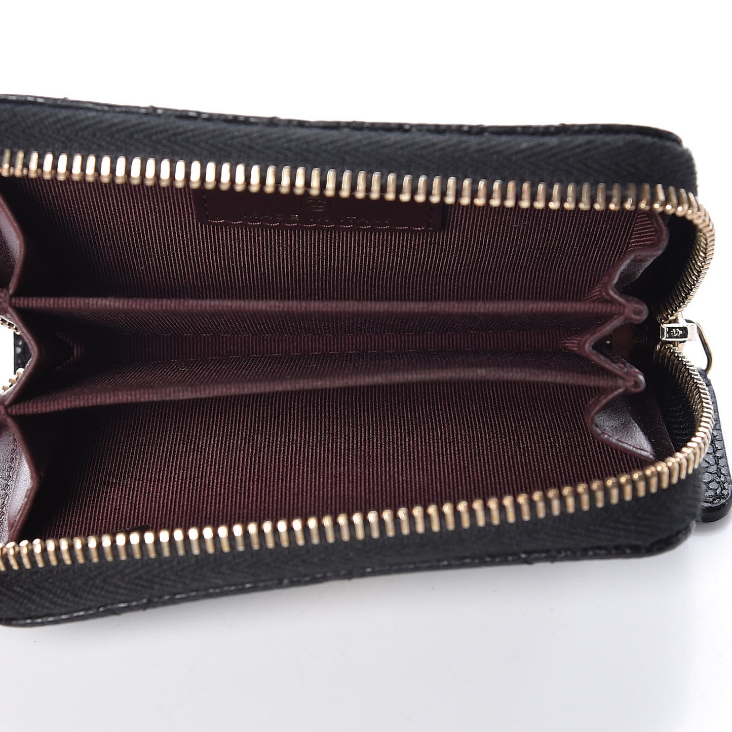 Caviar Quilted Zip Coin Purse Black