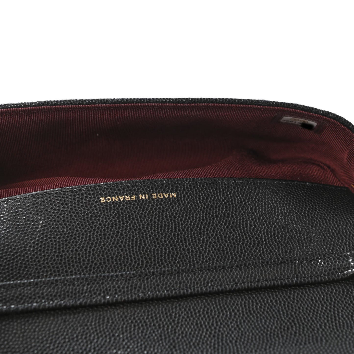 Caviar Quilted Glasses Case With Chain Black