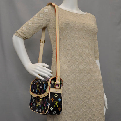 Louis Vuitton Monogram Multicolor Sologne Black 2 of 9