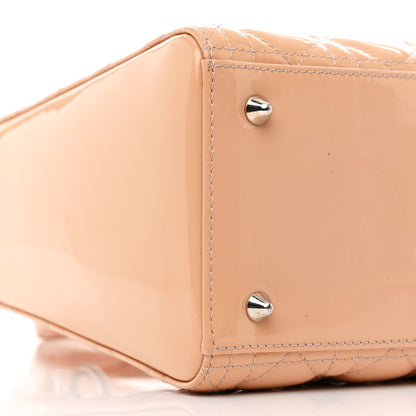 Christian Dior Patent Cannage Medium Lady Dior Rose Clair 9 of 11