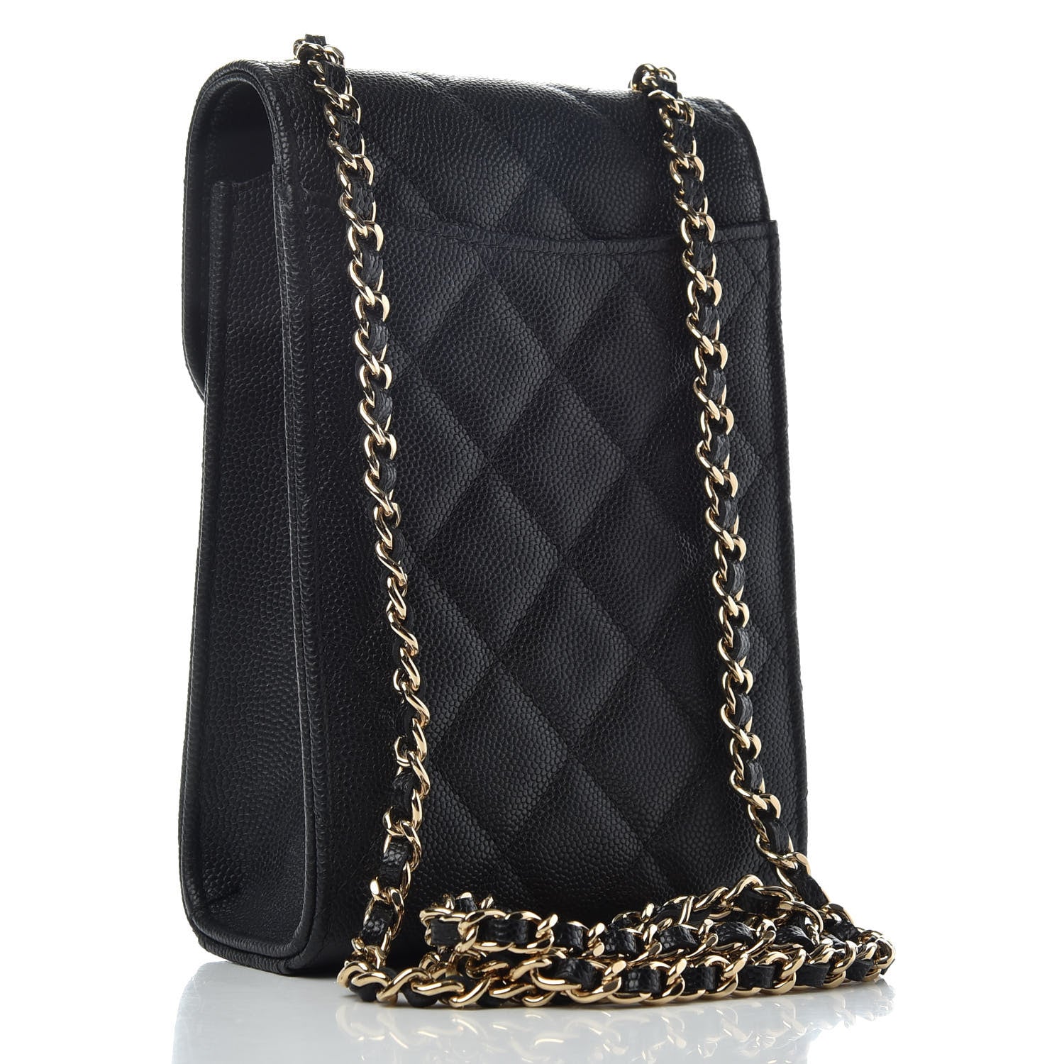 Chanel Caviar Quilted Classic Phone Holder Black 3 of 9