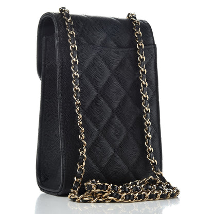 Chanel Caviar Quilted Classic Phone Holder Black 3 of 9