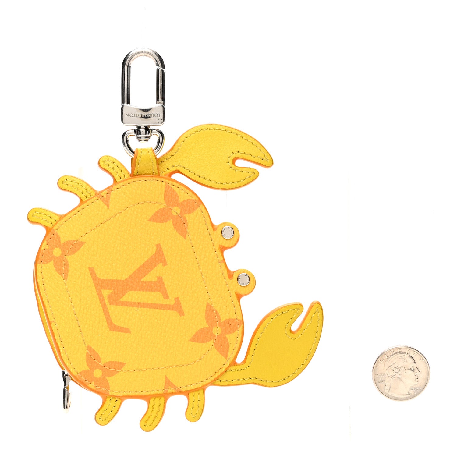 Louis Vuitton Monogram Crab Bag Charm Yellow 2 of 5