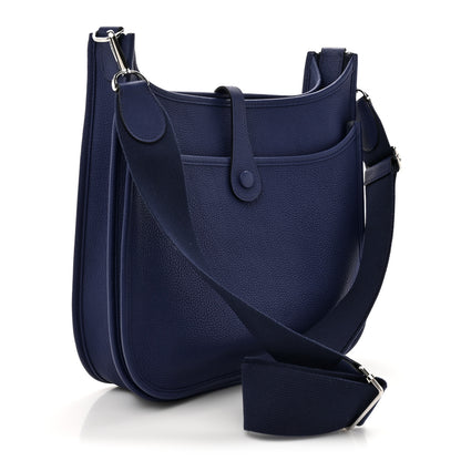 Hermes Taurillon Maurice Evelyne III PM Bleu Saphir 3 of 11