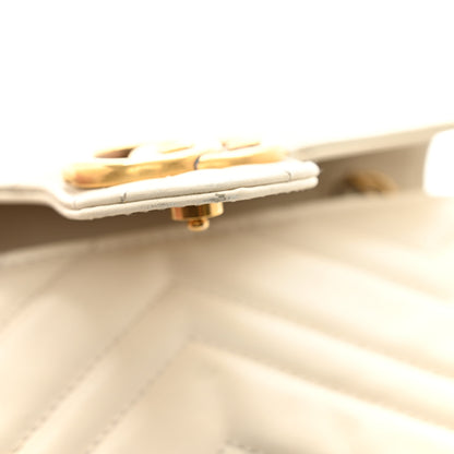 Gucci Calfskin Matelasse Super Mini GG Marmont Shoulder Bag White 13 of 14