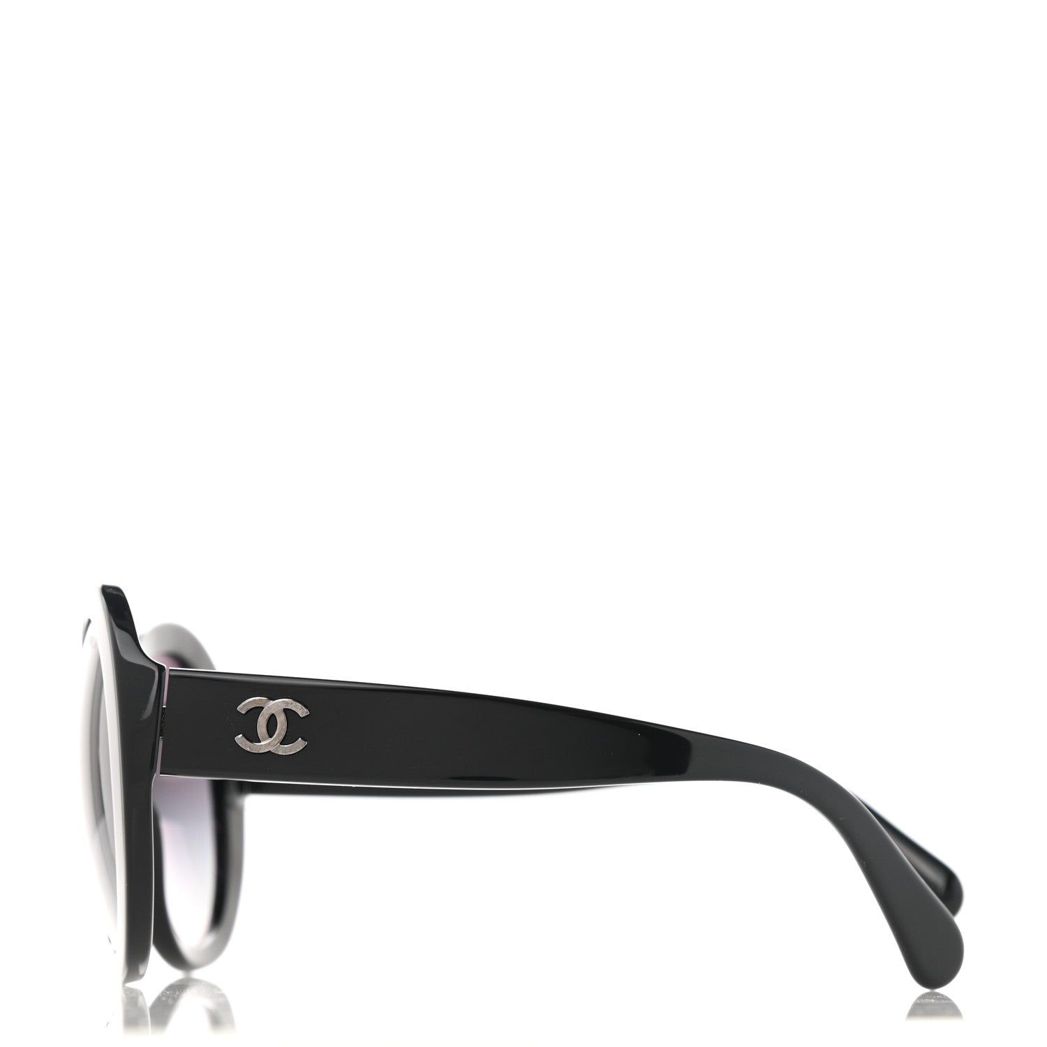 Chanel Oval CC Sunglasses 5372 Black 3 of 8