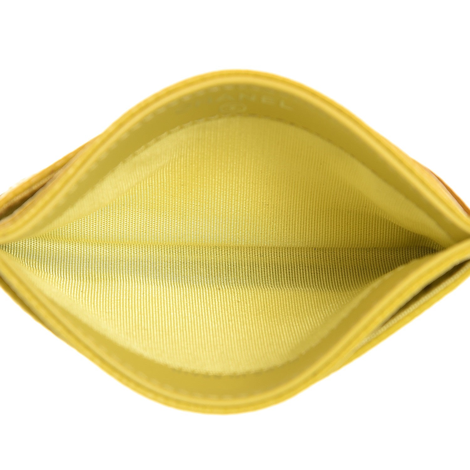 Chanel Caviar CC Timeless Card Holder Yellow 5 of 11