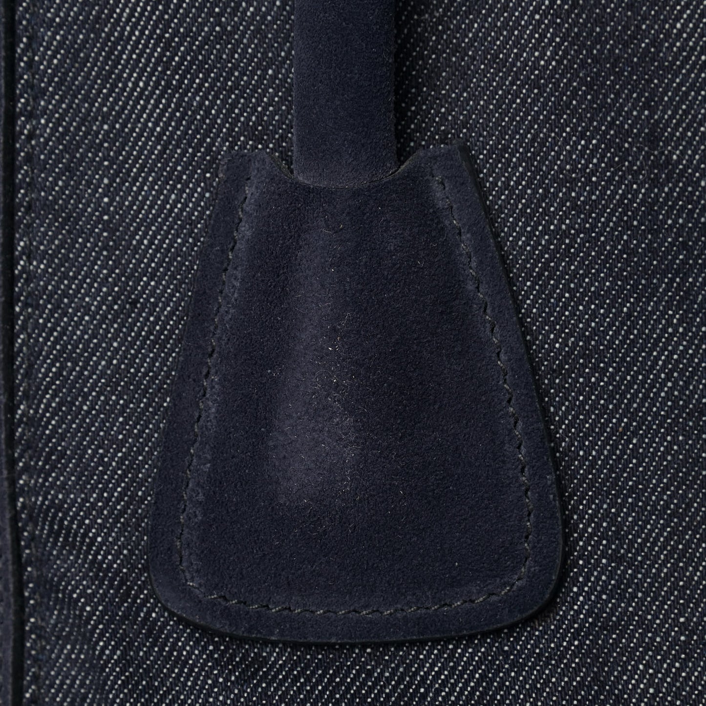 Denim Suede Scamosciato Twin Pocket Tote Bleu