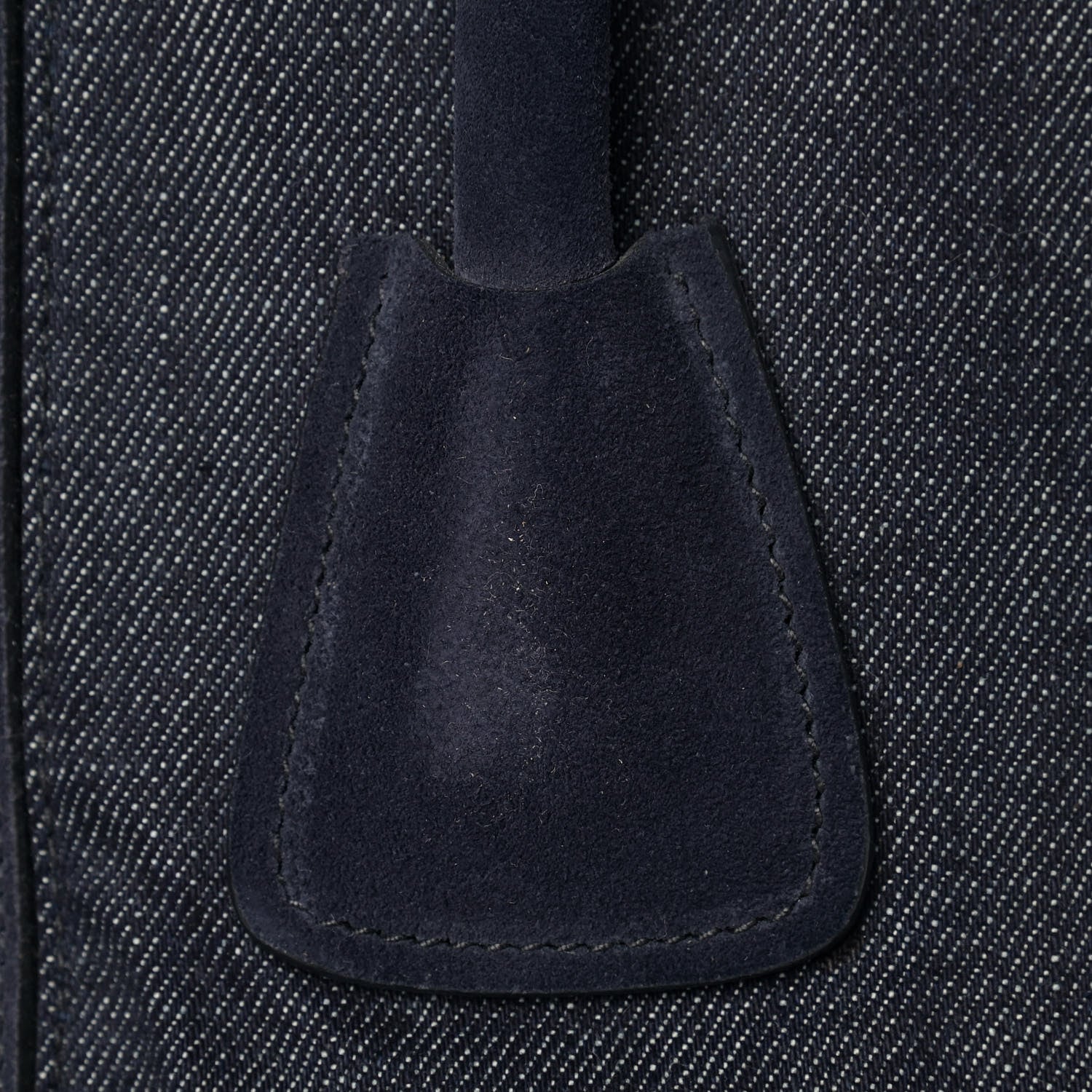 Prada Denim Suede Scamosciato Twin Pocket Tote Bleu 15 of 17