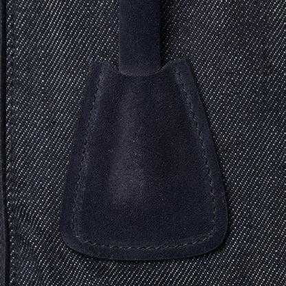 Prada Denim Suede Scamosciato Twin Pocket Tote Bleu 15 of 17